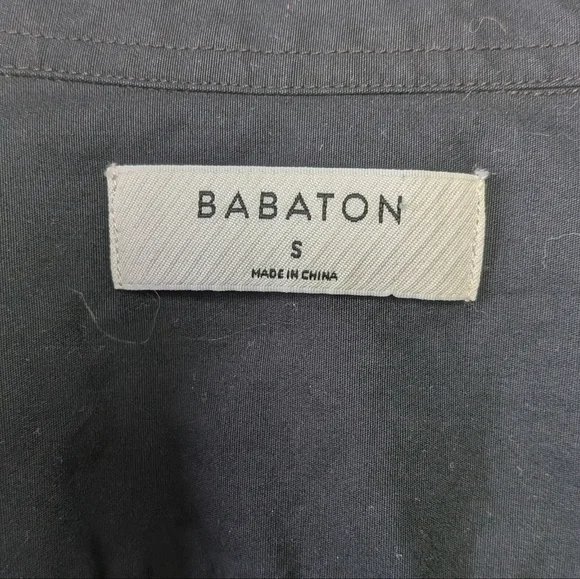 Babaton Aritzia POPLIN UTILITY SHIRT Black Women Size Small 100% Cotton - Picture 8 of 13